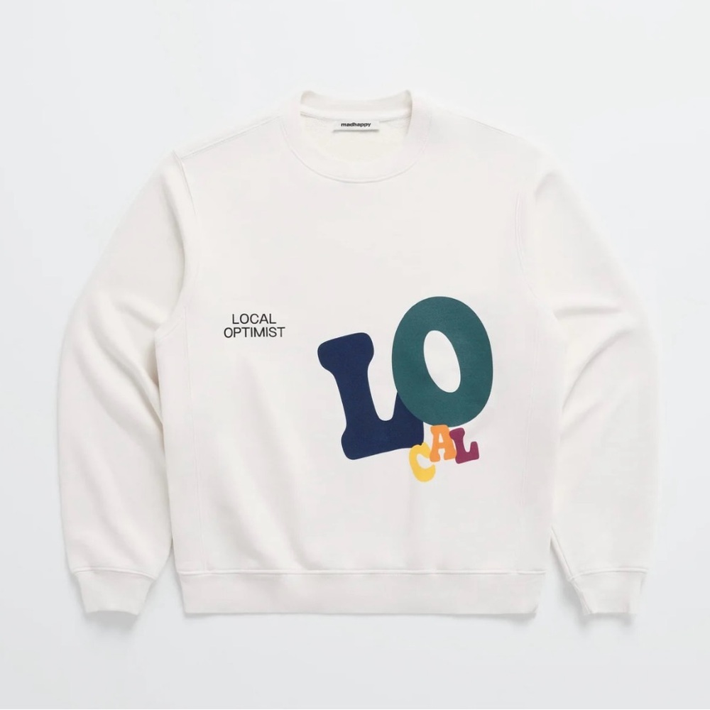 Local optimist fleece crewneck